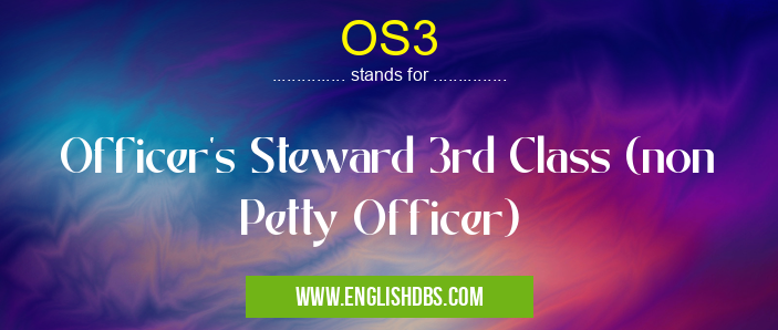 OS3 means Officer's Steward 3rd Class (non Petty Officer) OS3