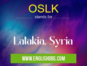 OSLK means Latakia, Syria OSLK