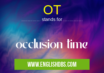 OT means occlusion time OT