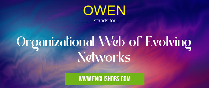 OWEN means Organizational Web of Evolving Networks OWEN
