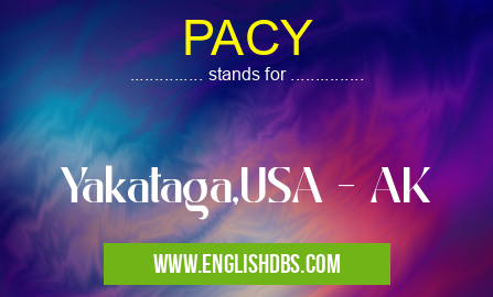 PACY means Yakataga,USA - AK PACY