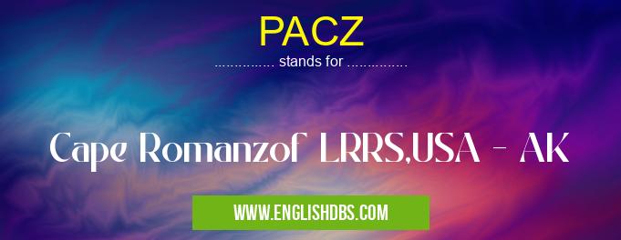 PACZ means Cape Romanzof LRRS,USA - AK PACZ