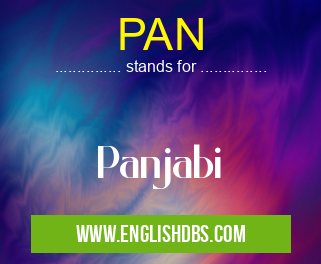 PAN means Panjabi PAN