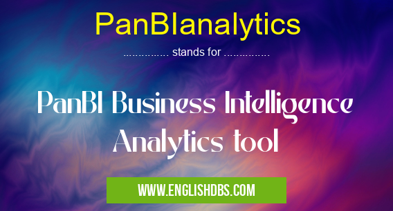 PanBIanalytics means PanBI Business Intelligence Analytics tool PanBIanalytics
