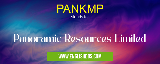 PANKMP means Panoramic Resources Limited PANKMP
