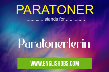 PARATONER means Paratonerlerin PARATONER