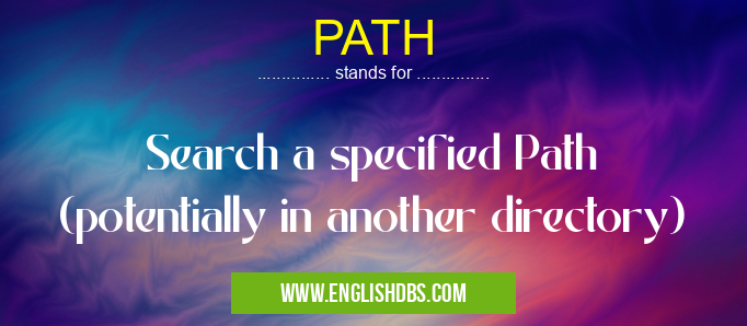 PATH means Search a specified Path (potentially in another directory) PATH