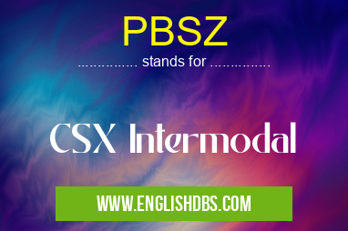 PBSZ means CSX Intermodal PBSZ
