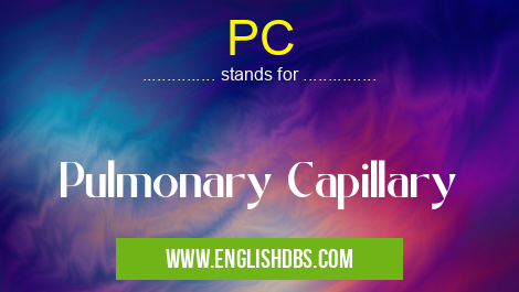 PC means Pulmonary Capillary PC
