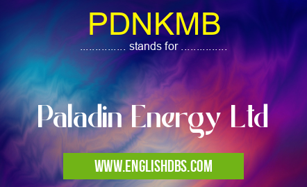 PDNKMB means Paladin Energy Ltd PDNKMB