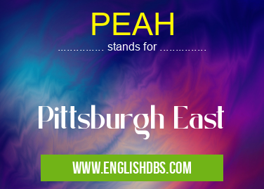 PEAH means Pittsburgh East PEAH