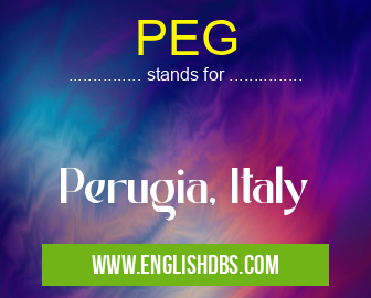 PEG means Perugia, Italy PEG