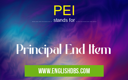 PEI means Principal End Item PEI