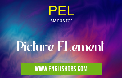 PEL means Picture ELement PEL