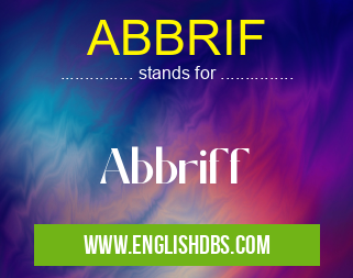 ABBRIF means Abbriff ABBRIF