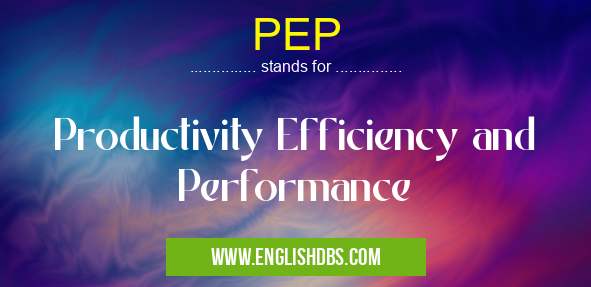 PEP means Productivity Efficiency and Performance PEP