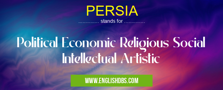 PERSIA means Political Economic Religious Social Intellectual Artistic PERSIA