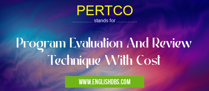 PERTCO means Program Evaluation And Review Technique With Cost PERTCO