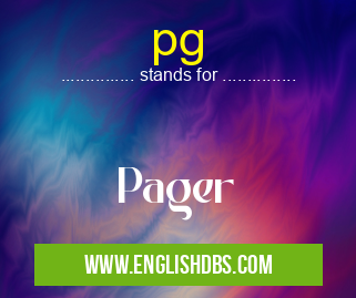 pg means Pager pg