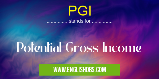 PGI means Potential Gross Income PGI