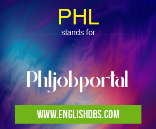 PHL means Phljobportal PHL