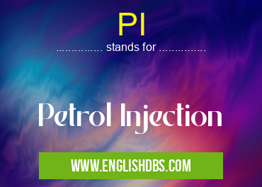 PI means Petrol Injection PI