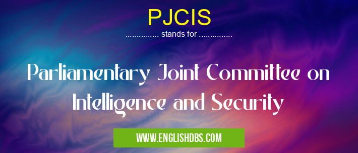 PJCIS means Parliamentary Joint Committee on Intelligence and Security PJCIS