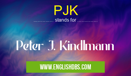 PJK means Peter J. Kindlmann PJK