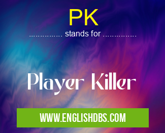 PK means Player Killer PK