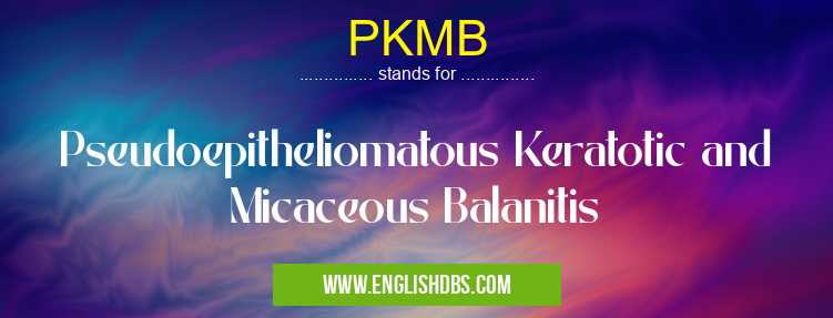 PKMB means Pseudoepitheliomatous Keratotic and Micaceous Balanitis PKMB