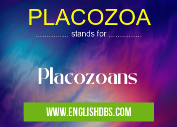 PLACOZOA means Placozoans PLACOZOA