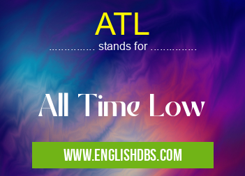 ATL means All Time Low ATL