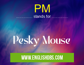 PM means Pesky Mouse PM
