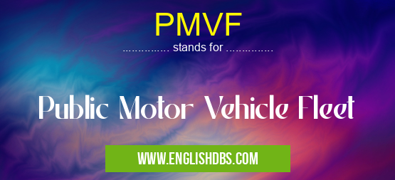 PMVF means Public Motor Vehicle Fleet PMVF