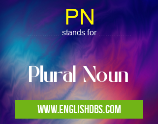PN means Plural Noun PN