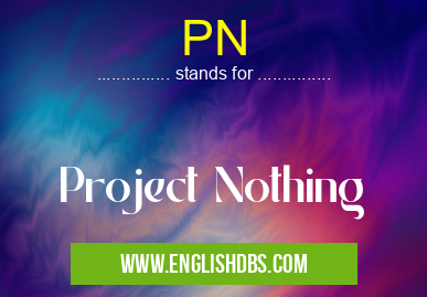 PN means Project Nothing PN
