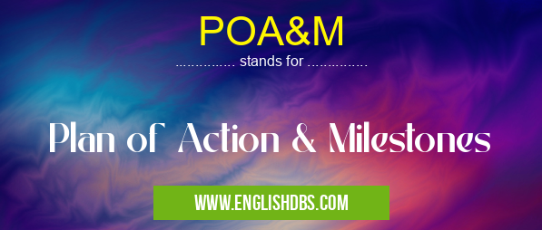 POA&M means Plan of Action & Milestones POA&M