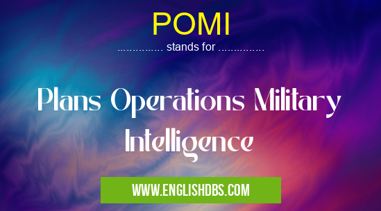 POMI means Plans Operations Military Intelligence POMI