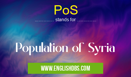PoS means Population of Syria PoS