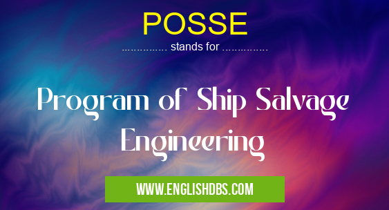 POSSE means Program of Ship Salvage Engineering POSSE
