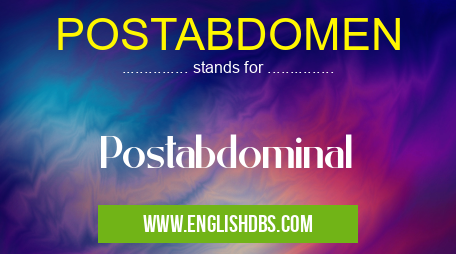 POSTABDOMEN means Postabdominal POSTABDOMEN