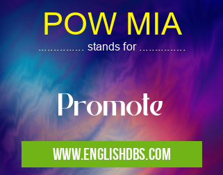 POW MIA means Promote POW MIA