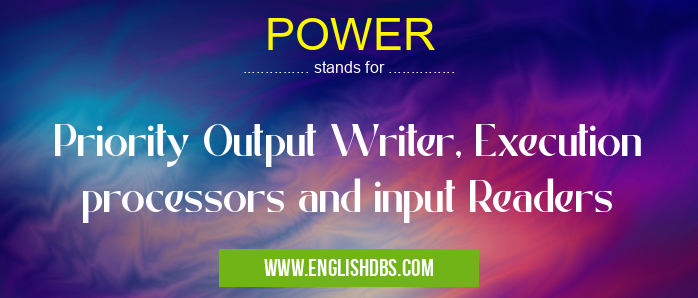 POWER means Priority Output Writer, Execution processors and input Readers POWER