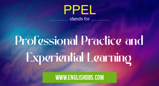PPEL means Professional Practice and Experiential Learning PPEL