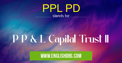 PPL PD means P P & L Capital Trust II PPL PD