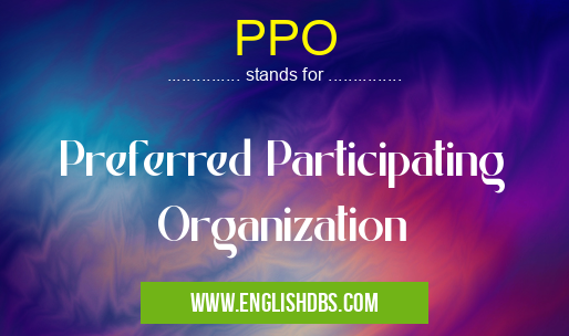 PPO means Preferred Participating Organization PPO