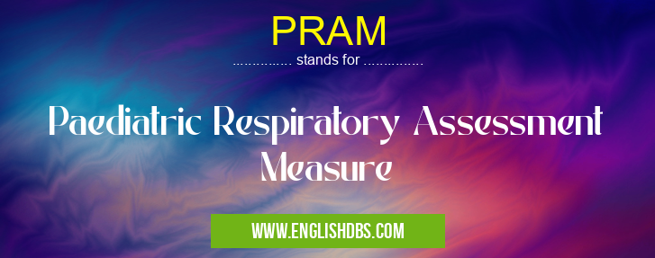 PRAM means Paediatric Respiratory Assessment Measure PRAM