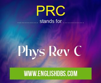 PRC means Phys Rev C PRC