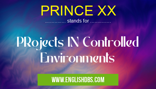 PRINCE XX means PRojects IN Controlled Environments PRINCE XX
