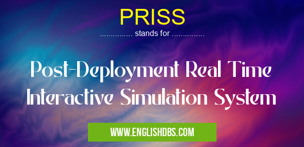 PRISS means Post-Deployment Real Time Interactive Simulation System PRISS